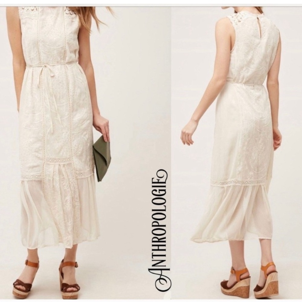 NWT Anthropologie Tiny Marguerite Lace Ivory Dress